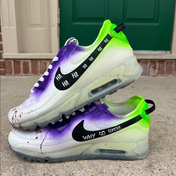 Custom Painted “ Joker” Air Max 90 Terrascapes - Picture 5 of 5